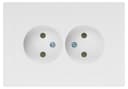 Розетка 2-м СП Accent 6-204-01 16А IP20 250В 2P AL/CU бел. Intro Б0063447