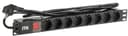 Блок розеток 8 мест PDU (немец. станд.) PH12-8D1-P 19дюймов DIN49440 с LED выкл. ПВХ 1U шнур 2м ITK PH12-8D1-P