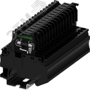 Клемма TC пружин., с предохранителем со светодиодом 24VAC/VDC, сечение 4 мм. кв., черная