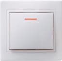 Выключатель 1-кл. СП Кварта 10А IP20 ВС10-1-1-КБ с индикацией бел. IEK EVK11-K01-10-DM