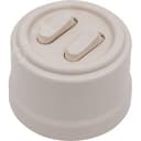 Выключатель Лизетта 2-кл., пластик, цвет Песочное золото (клавишный)