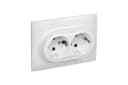 Розетка 2-м SKANDY 16А с заземл. защ. шторки в сборе SK-R07W арктич. бел. IEK SK-R24-16-K01-F