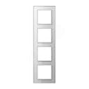 Рамка 4-я для горизонтальной/вертикальной установки Серия- ACreation Материал- стекло Цвет- белый AC584GLWW JUNG