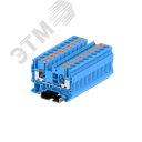 Клемма TP 1-1 проходная Push-in, сечение 6 мм. кв., синяя