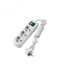 LETITIA Удлинитель с/з 3 входа 2 метра с выключателем