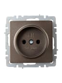Розетка 1-м СП BRITE РС10-1-0-БрТБ 10А без заземл. без защ. шторок механизм бронза IEK BR-R10-10-K45