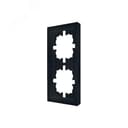 ZIMA Рамка 2-ая горизонтальная б/вст черный бархат LEZARD