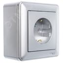 W59 коробка подъемная для наружного монтажа с рамкой 1-местная, матовый хром Systeme Electric