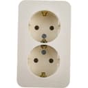 Розетка 2-м ОП Blanca 16А IP20 250В с заземл. без защ. шторок с изолир. пластиной беж. SE BLNRA010217