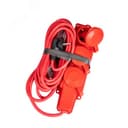 Удлинитель колодка 5м 3 гнезда КГ 3*2.5 мм 16A 250В 4000Вт каучук IP44 красный Россия УХз16 КОСМОС