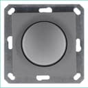 Светорегулятор поворотно-нажимной (диммер) LED 30-400Вт 1gang 2way механизм алюм. Jasmart G4012S