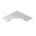 Крышка к углу плоскому плавному универсальному 90 град. к лотку 200 радиус 200 мм, толщина 1,0 мм, Сендзимир цинк OSTEC