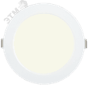 Светильник светодиодный встраиваемый ДВО 1612 белый круг 9Вт 3000К IP20 IEK