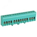 Шина NO-224-105 PE земля в изолированном корпусе на DIN-рейку ШНИ-6х9-14-Д зеленый ЭРА