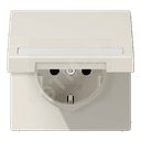 Розетка SCHUKO 220В 16А с откидной крышкой и полем для надписи