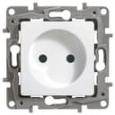 ETIKA Розетка без заземления белая