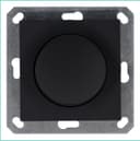 Светорегулятор поворотно-нажимной (диммер) LED 30-400Вт 1gang 2way механизм черн. матов. soft touch Jasmart G4012PB