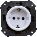 Розетка Шедель с заземлением (скрытый монтаж), Белый