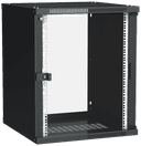 ITK Шкаф LINEA WE 15U 600x600мм дверь стекло черный (LWE5-15U66-GF)