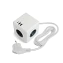 HM104101 Удлинитель 3местный сз 3x1мм2 15м 250В 16А 2USB 1С 5V 31А серия Comfort белый 49571