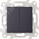 Выключатель двухклавишный кнопочный 10A 250В~ цвета графит S24 Harmonie Simon