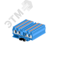 Клемма TP 2-2 проходная Push-in, сечение 6 мм. кв., синяя