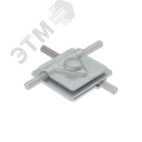 Универсальный соединитель для прутка D 5-10 мм с 3 пластинами 40х40 мм