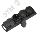 Беларусь Розетка тройная переносная каучук с защитными крышками 2P+E 1х16А IP45 БелТИЗ