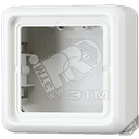 Коробка с рамкой накладная 1 постсерая