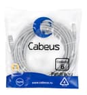 Патч-корд FTP, категория 6, F/UTP экранированный, LSZH, 10 м, серый Cabeus PC-FTP-RJ45-Cat.6-10m-LSZH
