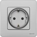 Розетка 1-м СП Inspiria 16А IP20 250В 2P+E немецк. стандарт механизм алюм. Leg 673722