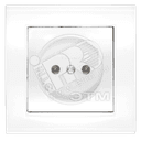 Розетка Бриллиант без заземления белая Универсал