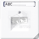 Крышка для сдвоенной телефонной и компьютерной розетки UAE с полем для надписи  светло-серая