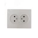 KARINA Розетка двойная б/з ПБТ жемчужно-белый перламутр (10шт/120шт)