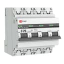 Автоматический выключатель 4P 25А (C) 4,5kA ВА 47-63 EKF PROxima (mcb4763-4-25C-pro)