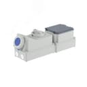 Розетка наружной установки с механической блокировкой и DIN-рейкой на 6 модулей  IP67 63А 2P+E 230В