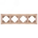 Рамка 4-местная Bravo, шампань