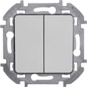 Выключатель двухклавишный INSPIRIA 10 AX 250 В~ алюминий