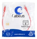 Патч-корд Cabeus PC-UTP-RJ45-Cat.6-0.5m-RD (U/UTP, CAT.6, PVC, 0.5 м, красный) (8690c)