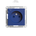 ATLASDESIGN РОЗЕТКА без заземления со шторками, 16А, механизм, АКВАМАРИН