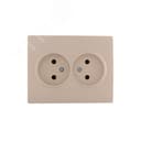 KARINA Розетка двойная б/з ПБТ крем (10шт/120шт)