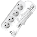 Удлинитель бытовой 4х5м с заземлением 13А АВС-пластик E-304 9631982 Универсал