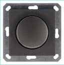 Светорегулятор поворотно-нажимной (диммер) LED 30-400Вт 1gang 2way механизм мокко Jasmart G4012Z