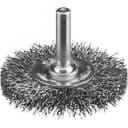 Щетка дисковая для дрели, витая стальная проволока 0,3мм, 50мм "Профессионал".