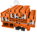 Клемма TP 2-уровневая, сечение 2,5 мм. кв., оранжевая