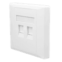 Лицевая панель 2 порта (80х80, Keystone, шторка)