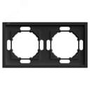Рамка 2-местная, Эмили,, черный уголь, soft touch