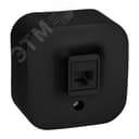 Розетка компьютерная RJ45 категория 5e UTP Legrand Quteo IP20 накладная чёрная матовая Legrand