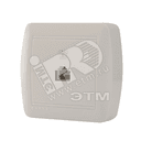 Демет Розетка телефонная евро белый Lezard