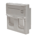 Лицевая панель 2 порта (45х45, Keystone, шторки) (DIY)